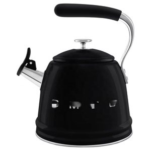 Bouilloire électrique sifflante en acier inoxydable 304 de style italien, 2,3 L, rétro - Product Image 1