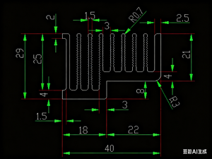CNC機械加工アルミニウムヒートシンクメーカー直接販売低価格OEMカスタムサイズ耐久性 - Product Image 3