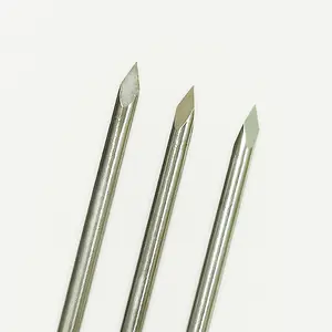custom degree stainless steel sharp Needle solid rod metal needles With Solid Wire Point