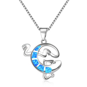 Tiktok Ins gió Hawaii bãi biển nổ Opal <span class=keywords><strong>Gecko</strong></span> Vòng cổ phong cách dễ thương trẻ em bán buôn khảm quyến rũ - Product Image 1