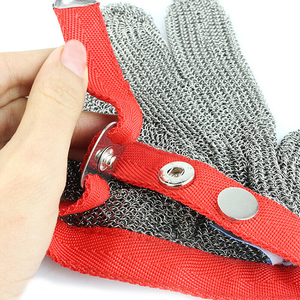 Chainmail găng tay Vòng <span class=keywords><strong>l</strong></span>ưới găng tay 304 316 dây thép không gỉ an toàn găng tay - Product Image 4