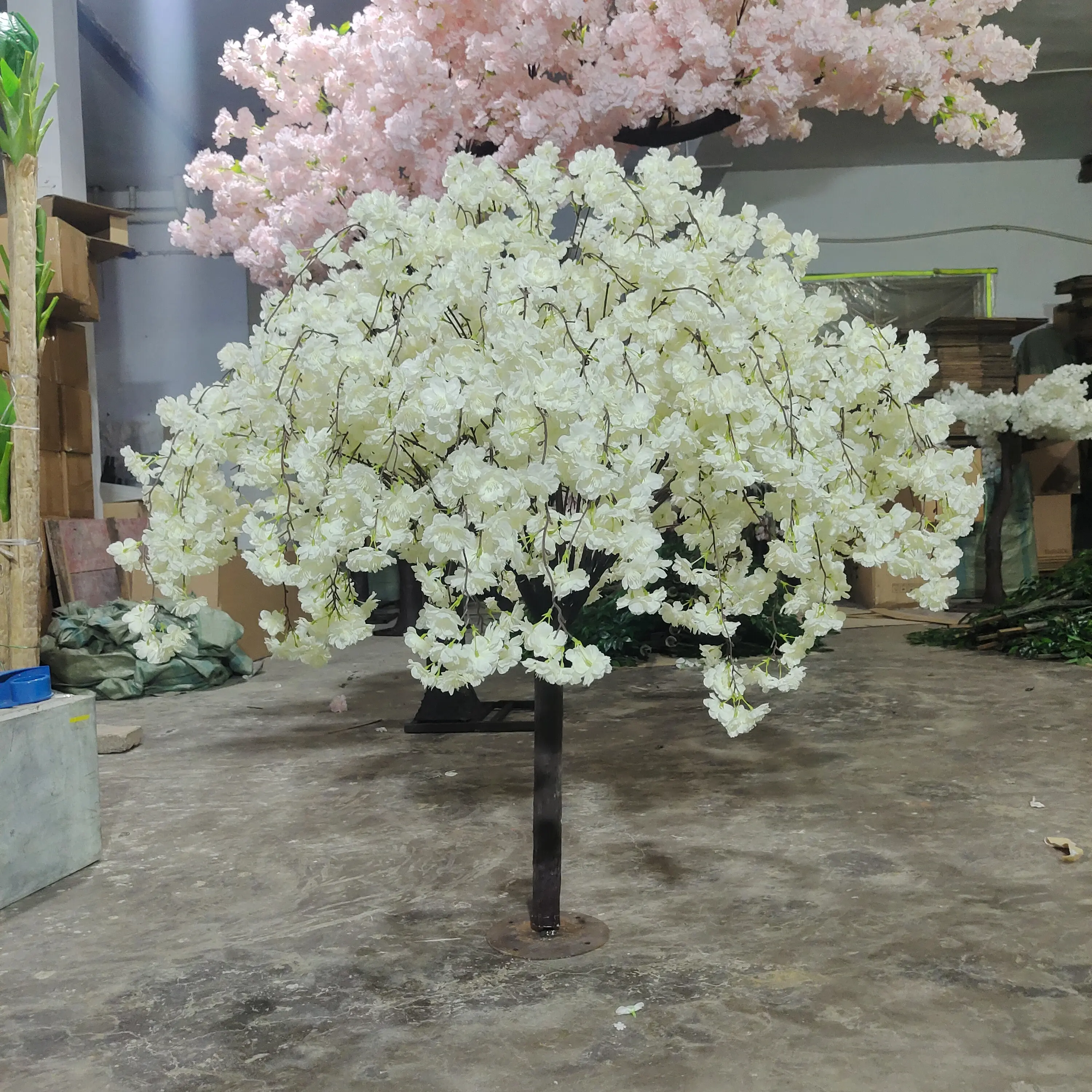 SN-D027 all'ingrosso bianco Faux 4ft 6ft 6ft 8ft altezza artificiale Sakura albero di ciliegio albero centrotavola decorazione di nozze