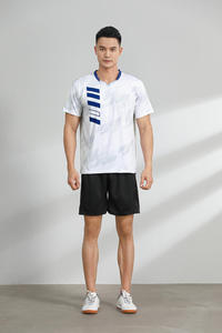 Kaos Olahraga Tenis Unisex Grosir ODM, Bahan Polyester Cepat Kering dan Bernapas, Atasan Badminton untuk Latihan Tim Klub - Product Image 6