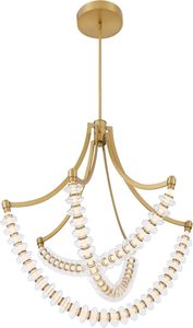 Minka Lavery 5646-732-L Lustre abstrait de 30 po de large en alliage d'acier et de laiton avec verre transparent - Product Image 5