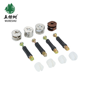 Conector Tres en Uno Wukeshu, Rueda Excéntrica Niquelada, Herraje para Ensamblaje de Muebles - Product Image 5