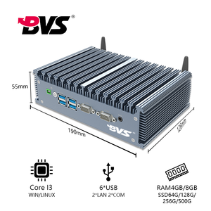 Mới Trong Kho Không Quạt Mini PC Core I3 I5 I7 5th Gen Bộ Vi Xử Lý 4 + 128 GB Công Nghiệp Nhúng Mini Máy Tính Để Bàn 6USB Wifi - Product Image 4