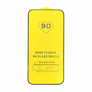 Protector de pantalla de teléfono de vidrio templado de pantalla completa transparente 9D para iPhone 15promax 14 13pro protector de pantalla sin burbujas