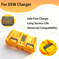 Cargador Rápido de Múltiples Puertos de 20V 3A 60W Máx. DCB102, Reemplazo para Batería de Atornillador de Impacto DEW