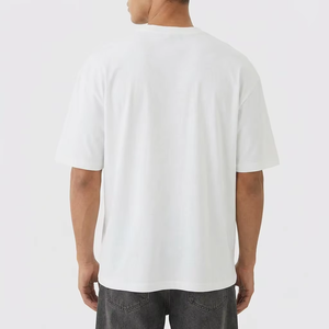 T-Shirt Personalizzata di Alta Qualità con Stampa Grafica, Cotone Pesante 280gsm, Maglietta Oversize da Uomo Stile Hip Hop Streetwear, Bianca a Maniche Corte - Product Image 3
