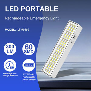 Lámpara <span class=keywords><strong>de</strong></span> Emergencia LED Recargable <span class=keywords><strong>de</strong></span> <span class=keywords><strong>Larga</strong></span> <span class=keywords><strong>Duración</strong></span> con 60 SMD, Forma Alargada para Montar en la Pared - Product Image 2