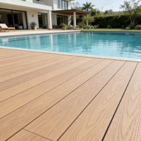Planche de terrasse WPC carrée moderne, imperméable, couleur personnalisée, pour extérieur, jardin, villa, matériau de construction, entrepreneur, revêtement de sol paysager