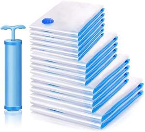 Sac de rangement sous vide pour vêtements, sac de compression d'air, sac de rangement en plastique, sacs de rangement sous vide avec pompe - Product Image 1