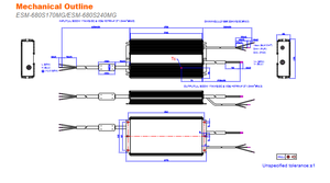 ESM-680S350MG inventronics รับประกัน5ปี DC22-544V IP66/IP67กันน้ำ680W LED ไดร์เวอร์สำหรับไฟ LED - Product Image 6
