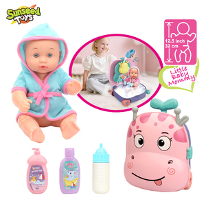 Sunseed - Juego de Accesorios de Alimentación para Muñecas de 10 Pulgadas, Maleta de Plástico, Artículos de Baño, Biberón, Inodoro, Cochecito, Escala 1:12, Interactivo - Product Image 6