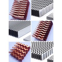 Radiateur OEM en acier inoxydable, à ailettes ondulées pliables, en tôle ondulée, pour échange de chaleur