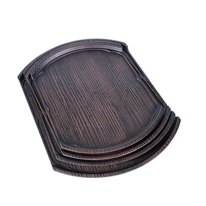 Twin sword-shaped imitation mahogany Japanese <b>tray</b>, dessert plate, <b>tea</b> <b>tray</b>, sushi plate, sukiyaki, Japanese and Korean cuisine - Product Image 2