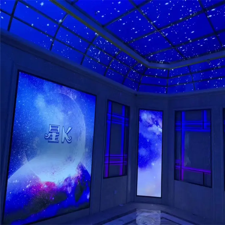 3d Dach decke Film Led Wallpaper Hotel Abgehängte Decke UV-Druck Stretch Decke Lumines cent Star Sky Design