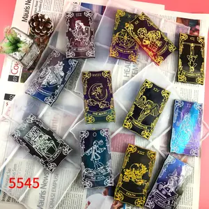 Kotak Cetakan Resin Warna-warni Bening Diy Grosir 5545 Kit Kartu Permainan Tarot Silikon Cetakan Cetakan Resin Jumlah Besar