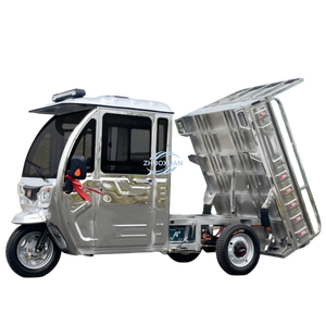 Tricycle électrique de transport semi-élevé de haute qualité, 48V 45AH, avec moteur avant à trois vitesses en acier inoxydable - Product Image 5