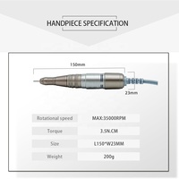 Korea Origin AtMarathon SDH 200 Geborstelde Micromotor 35000RPM Prothese Polijst Handvat SDE H200 Metalen Tandheelkundige Nagelboor Handstuk