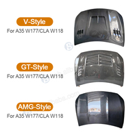 Capot avant en fibre de carbone véritable de style GT personnalisé pour Mercedes Benz A35 W177, accessoires de capot moteur en fibre de carbone modifiés