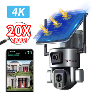 WERYSAFE 4G Solar Security <strong>Camera</strong> 4K 10X Optical Zoom <strong>Face</strong> Human <strong>Recognition</strong> Night Vision Full Color <strong>IP</strong> Solar Cctv <strong>Camera</strong> - Product Image 2