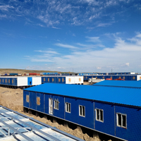 Projet de modules préfabriqués en conteneurs pour camp minier de cuivre Aktogai au Kazakhstan : entrepôt industriel et logement du personnel