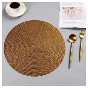 Set <span class=keywords><strong>de</strong></span> <span class=keywords><strong>Table</strong></span> en Cuir PVC Doré et Argenté Creux, Design Éléments <span class=keywords><strong>de</strong></span> Blé, Napperons <span class=keywords><strong>de</strong></span> <span class=keywords><strong>Table</strong></span> à Manger pour Bureau et Vaisselle - Product Image 4