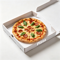 Boîtes à pizza biodégradables personnalisées de haute qualité à prix d'usine, avec revêtement UV, gaufrage, pelliculage mat et doublure anti-graisse – Vente en gros