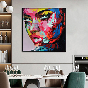 100% ручная работа, современная абстрактная картина на заказ, портрет, картина маслом, домашний декор, настенная рамка ручной работы в цифровом виде - Product Image 3