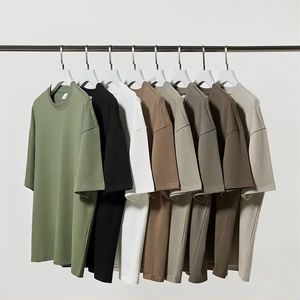 T-shirt con Logo con etichetta personalizzata di alta qualità T-shirt 100 cotone da uomo in cotone spesso e magliette bianche oversize - Product Image 1