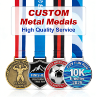 Proveedor de Medallas de Voleibol de Metal Dorado con Acabado Pulido Minimalista, Servicios Personalizados de Fábrica