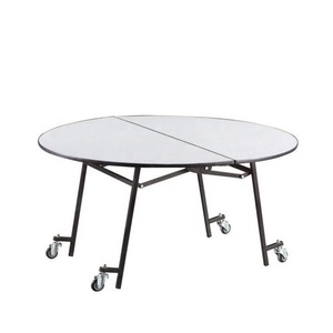 6ft ronda boda eventos plegable mesa de banquete con rueda - Product Image 3