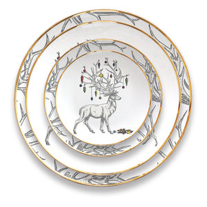 Vajilla de porcelana de Navidad personalizada, platos de cena de porcelana de hueso fino de China, juego de platos de cena de cerámica, <span class=keywords><strong>2022</strong></span> - Product Image 1