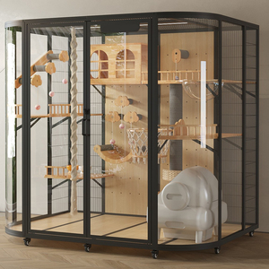 Maison d'activités pratique à roulettes avec panneaux transparents à vue complète et plateforme multi-niveaux - Product Image 2