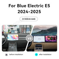 MOOKAKA 15.6 ''CarPlay Auto Écran d'affichage passager pour Blue Electric E5 2024-2025 GPS Navigation Player Car Radio Head Unit