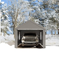 Abri de voiture étanche extra large de 12 'x 20', garage portable avec fenêtres ventilées enroulables, parois latérales amovibles, portes, abri pliant