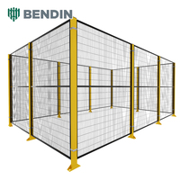 Clôture de sécurité robotique en acier à faible teneur en carbone avec fixation au sol stable pour les zones de machines d'emballage et les configurations de sécurité d'usine flexibles