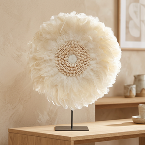 Modern Eco-Friendly <b>Feather</b> Tabletop Decor Nordic Boho Juju <b>Hat</b> Floral for Living Room Indoor Home Decor - Product Image 3