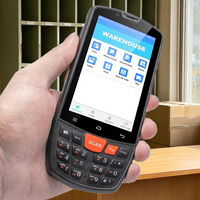 Terminal de données mobile Android portable 4G NFC RFID robuste de 4 pouces IP65 avec scanner de codes-barres pour entrepôts et Wi-Fi