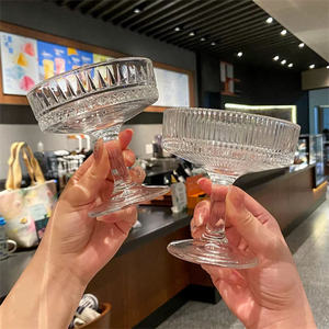 Vaso de Postre Vertical de Vidrio Vintage, Tazón Transparente para Helado, para Tiramisú, Pudín, Vajilla Elegante para <span class=keywords><strong>Café</strong></span>, Bodas, Uso Doméstico y Regalo - Product Image 2