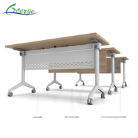 Fabricant chinois de tables de conférence pliantes modernes en métal, bureau mobile pour école