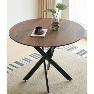 Table classique du milieu du siècle avec design traditionnel en bois noir, plateau en MDF, 4-6 places, pour hôtel ou salle à manger à domicile - Product Image 2