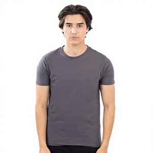 T-shirt noir confortable pour l'été 2026, imprimé numérique, écologique, respirant, en tissu toile 100% coton 180 g/m², vêtements décontractés pour hommes - Product Image 1