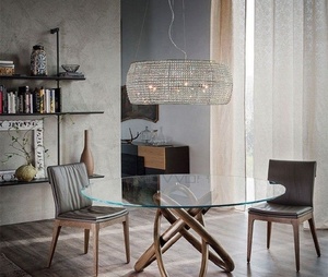 Servizio di Design per <span class=keywords><strong>Tavolo</strong></span> <span class=keywords><strong>da</strong></span> <span class=keywords><strong>Pranzo</strong></span> Moderno Marocchino Convertibile <span class=keywords><strong>Rotondo</strong></span> con Piedi <span class=keywords><strong>in</strong></span> Impiallacciatura di Frassino e Piano <span class=keywords><strong>in</strong></span> <span class=keywords><strong>Vetro</strong></span> e Metallo per Casa, Hotel/Villa - Ultima Novità - Product Image 6