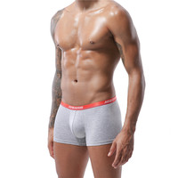 Boxers pour hommes en coton élastique doux pour la peau, taille basse, respirants et confortables pour un usage quotidien décontracté