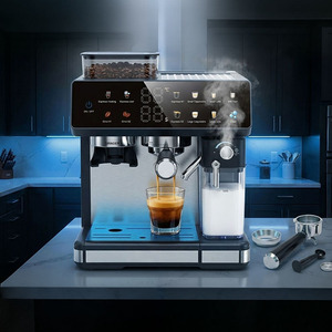 Machine à café à pression de 20 bars, entièrement automatique, machine à café italienne à vapeur, moulin à café à 20 niveaux - Product Image 2