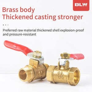 Katup Bola Tembaga dengan Gagang Merah Terang 1/2\" G Female Manual untuk Dispenser Air & Kulkas OEM Dapat Disesuaikan - Product Image 4