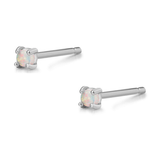 2025 Manufacturer Wholesale New High Quality Fashion Jewelry 925 Sterling Silver Gold Plated Mini <b>Opal</b> Stud <b>Earrings</b> - Product Image 6