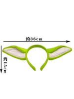 Accessoire de costume de cosplay d'alien pour Halloween, bandeau en peluche en forme de chauve-souris, oreilles de Baby Yoda vertes, unisexe